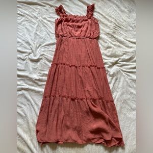 Summer midi orange dress, Luxology XL